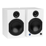 M6-White Active Bookshelf Speakers