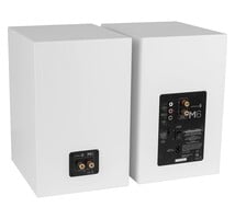 M6-White Active Bookshelf Speakers