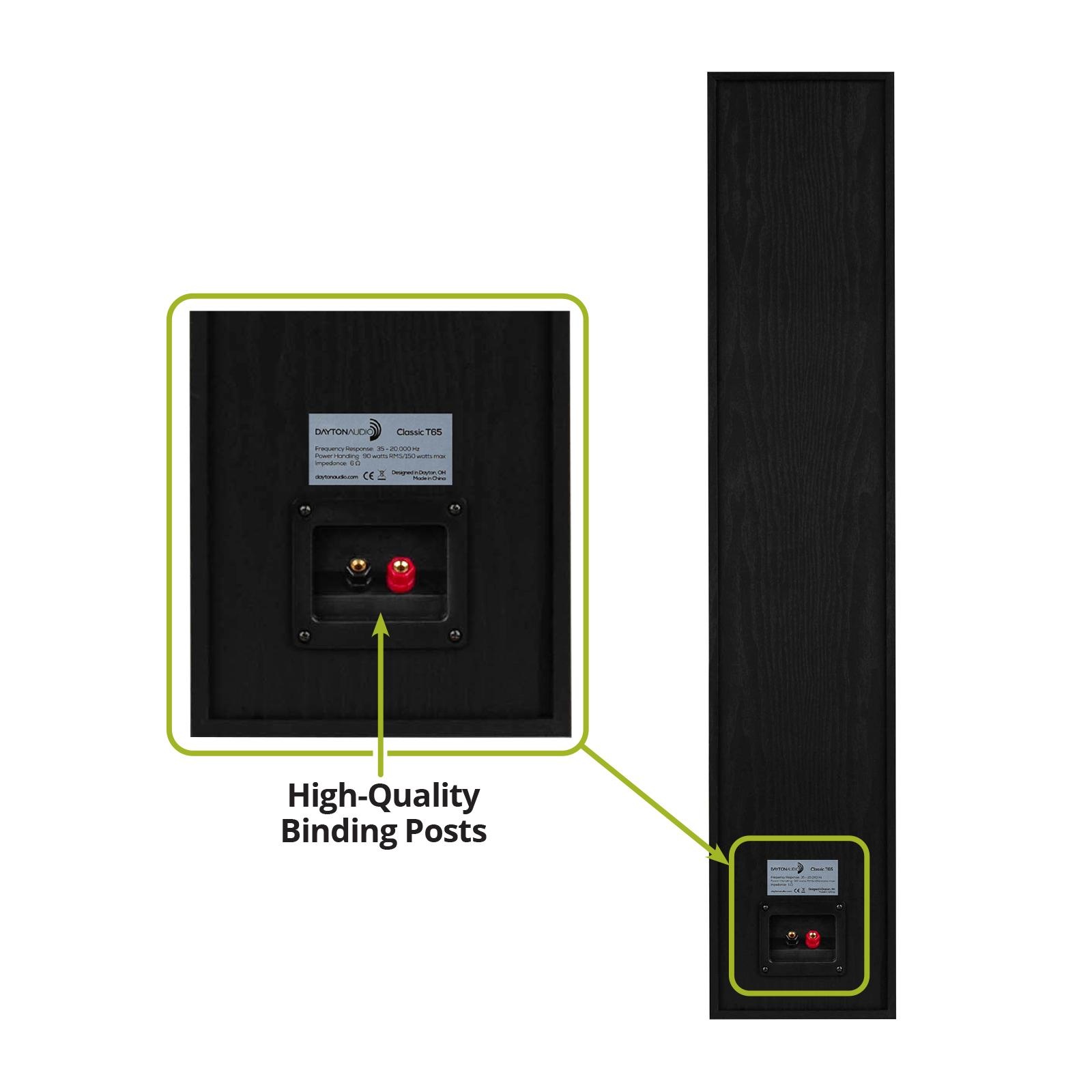 Classic T65 Floor-Standing Tower Speakers Black