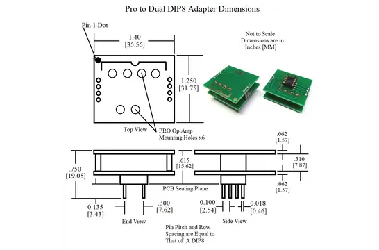 PRO to Dual DIP8 Adapter (adapter only)