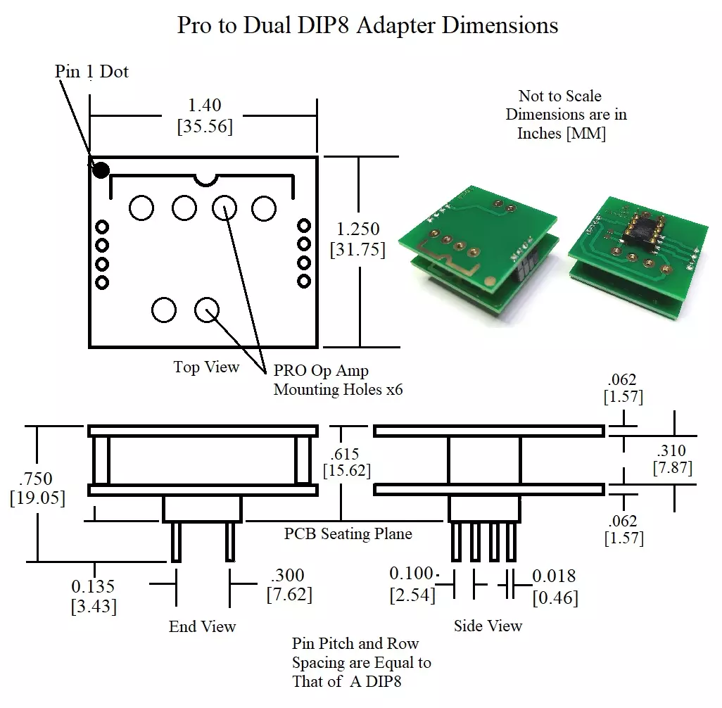 PRO to Dual DIP8 Adapter (adapter only)