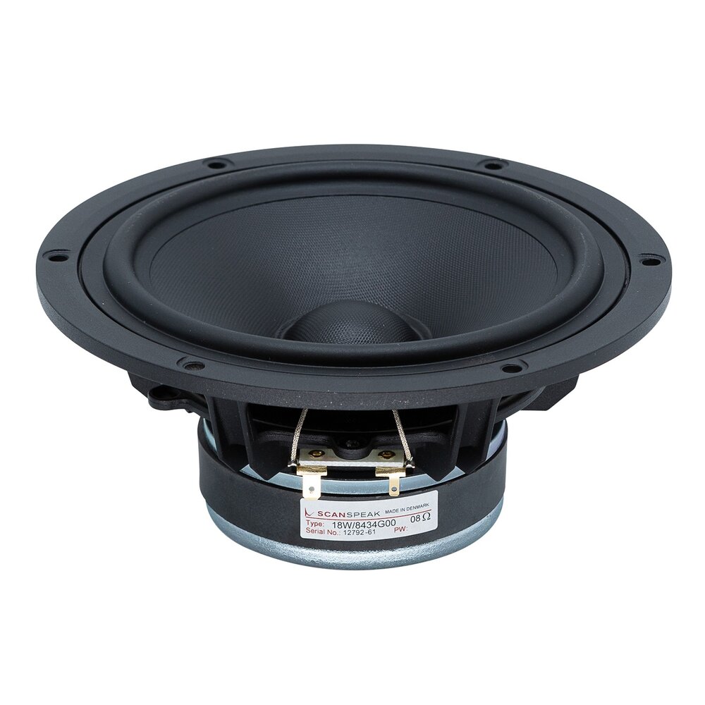 Woofer Scan Speak Discovery 15W/8434G00 - 8 Ohm, Cono Fibra Vidrio, 60W RMS