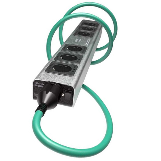 V5 Polalris 6-fold Netfilter with Connection Cable Intium 1,5 M C13, on/off swtich and System Link outlet