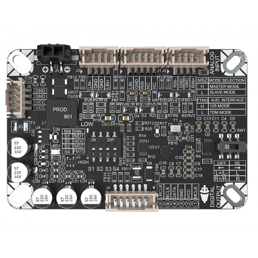 AA-AB41164 Analog To I2S Decode Board Stereo Audio DAC ADC A2D-PCM1822
