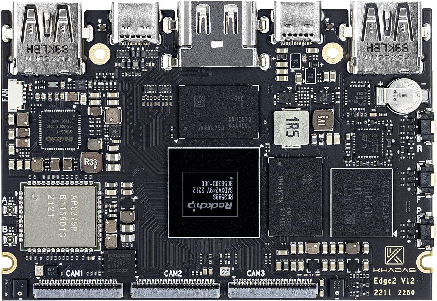 Edge2 Maker Kit Pro LPDDR4X 16GB RAM Single Board Computer