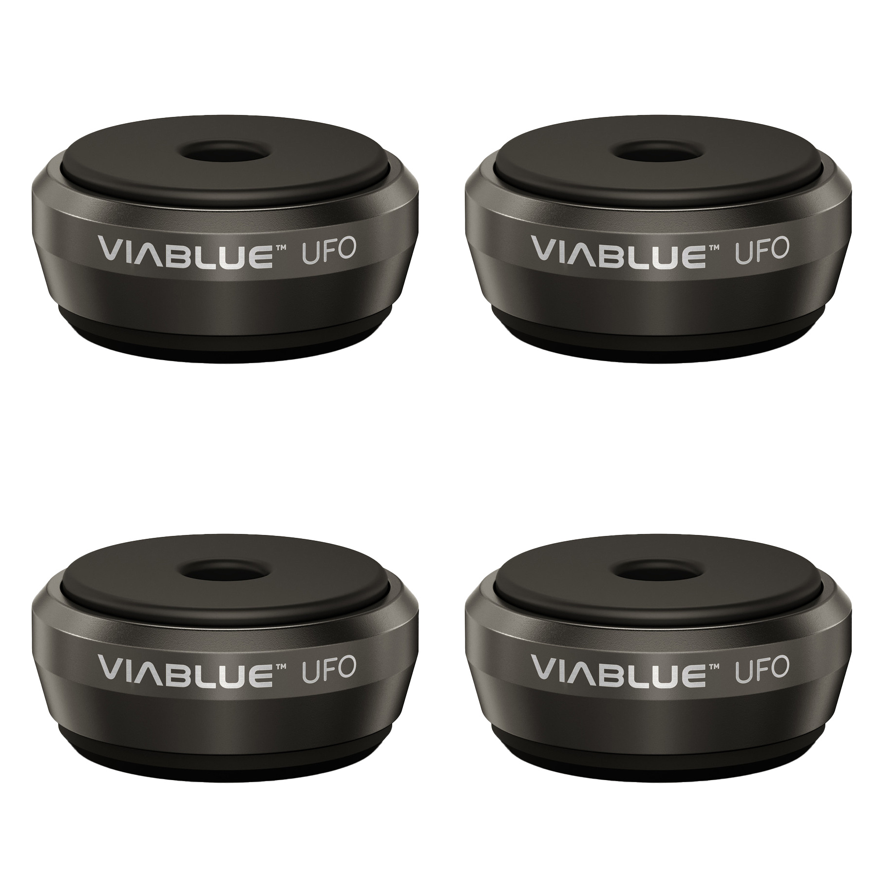 UFO ABSORBERS Set of 4 pcs Ø35mm Zwart