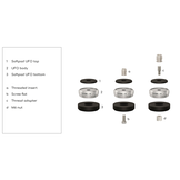 UFO ABSORBERS Set of 4 pcs Ø35mm Zwart