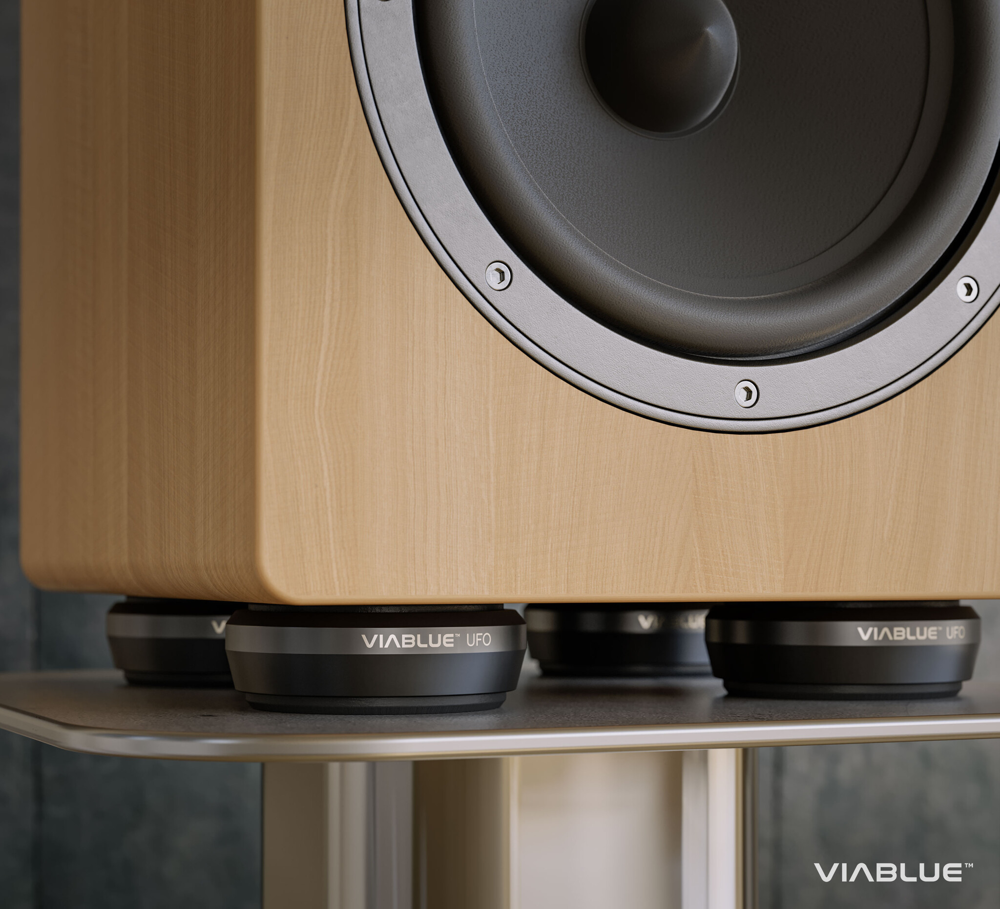 UFO XL ABSORBERS Satz of 4 Stück Ø65mm Schwarz