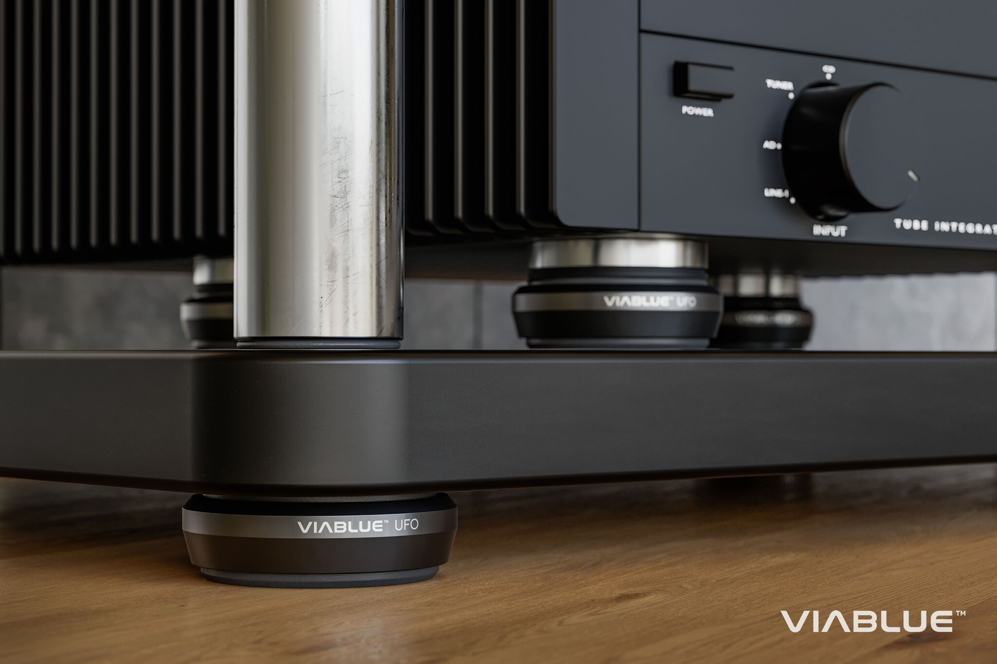 UFO XL ABSORBERS Satz of 4 Stück Ø65mm Schwarz