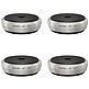 UFO XL ABSORBERS Set of 4 pcs Ø65mm Zilver