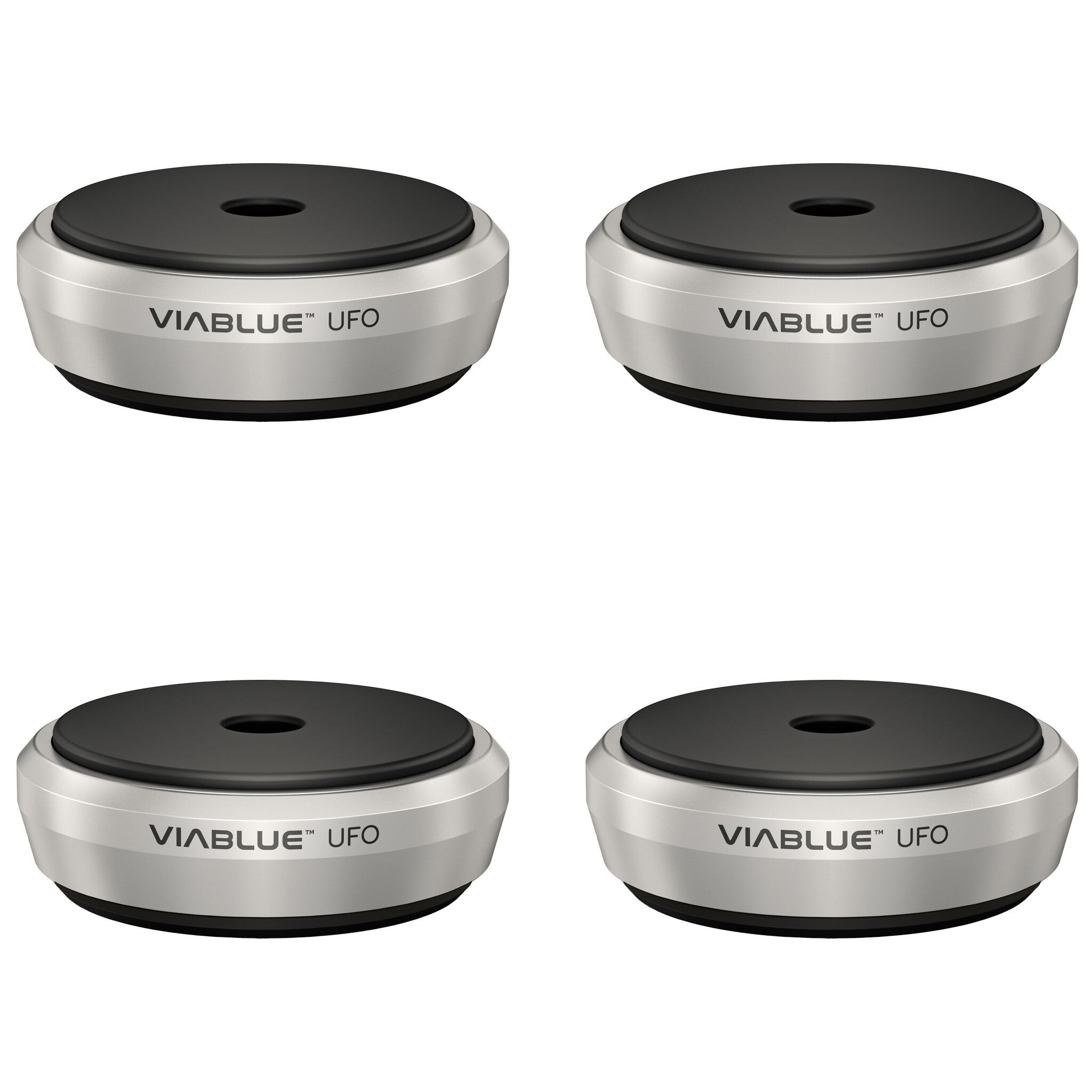 UFO XL ABSORBERS Satz of 4 Stück Ø65mm Silber