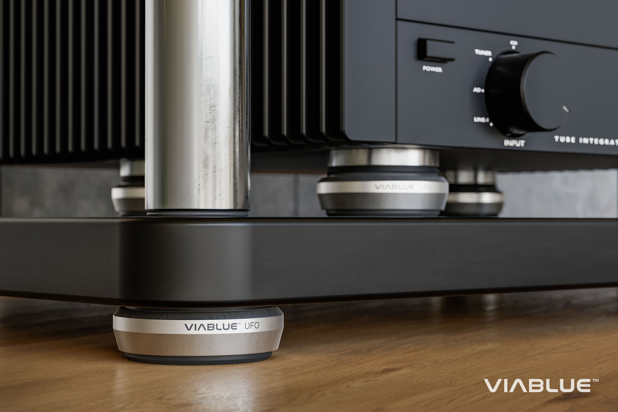 UFO XL ABSORBERS Set of 4 pcs Ø65mm Zilver