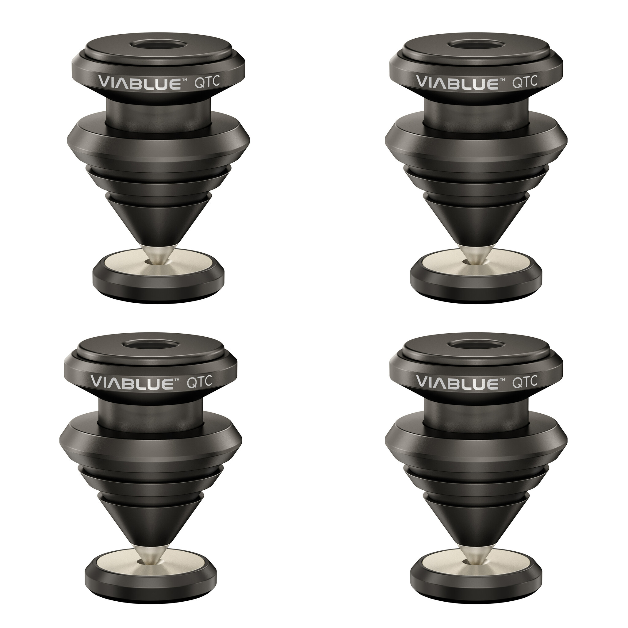 QTC SPIKES DISC Ø25mm 4 pcs Set Black