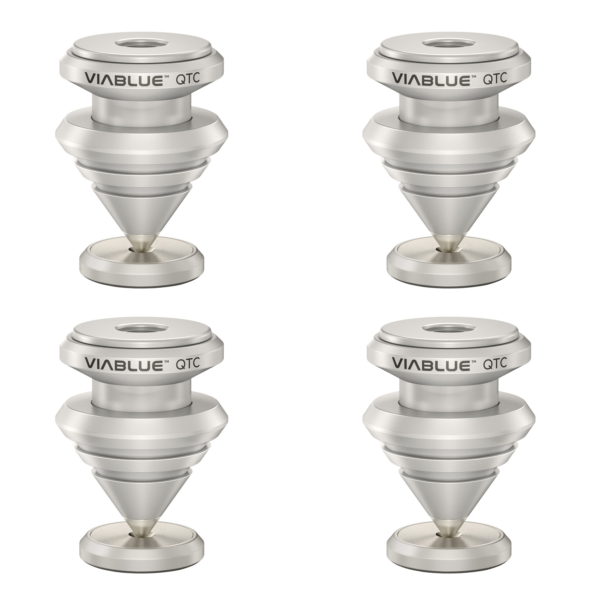 QTC SPIKES DISC Ø35mm 4 pcs Set Zilver