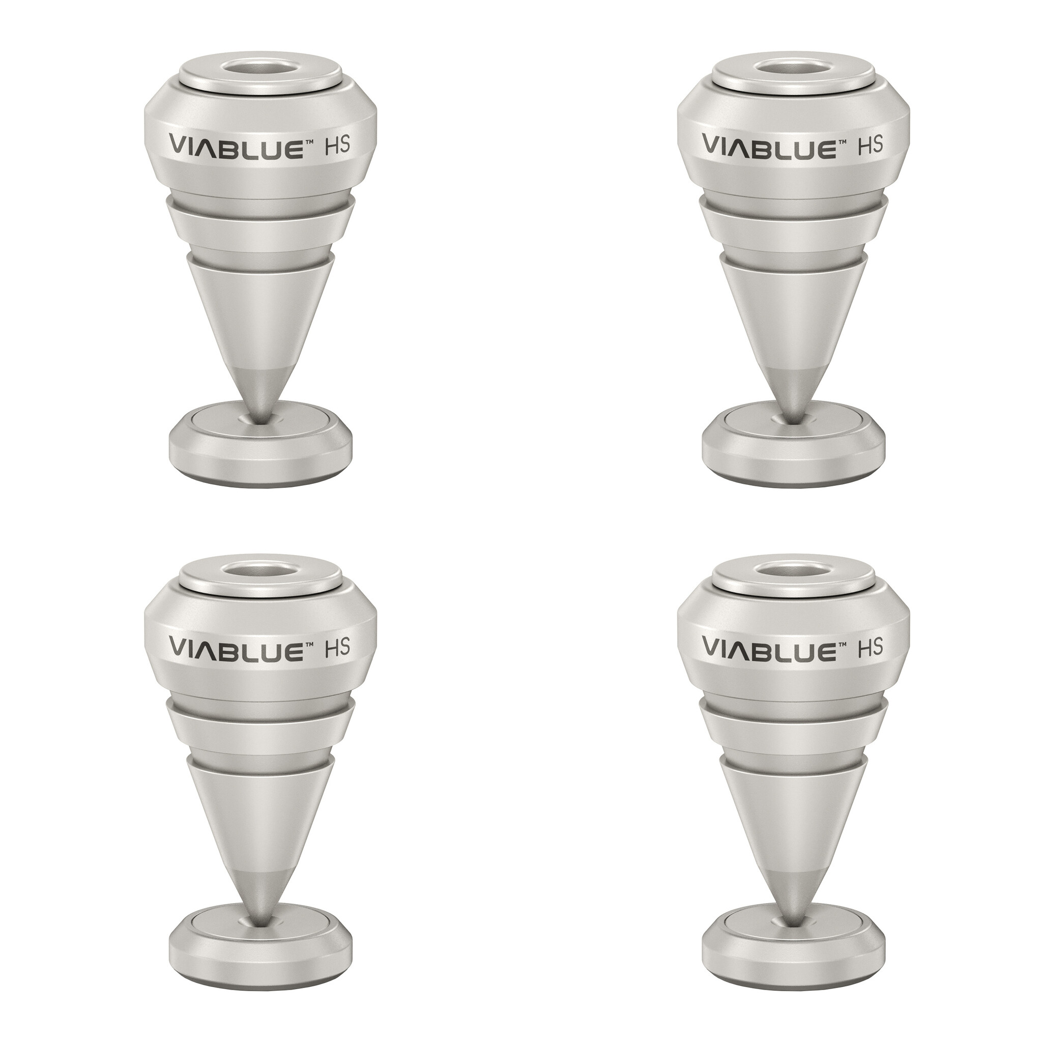 HS SPIKES Set of 4 pcs Silver