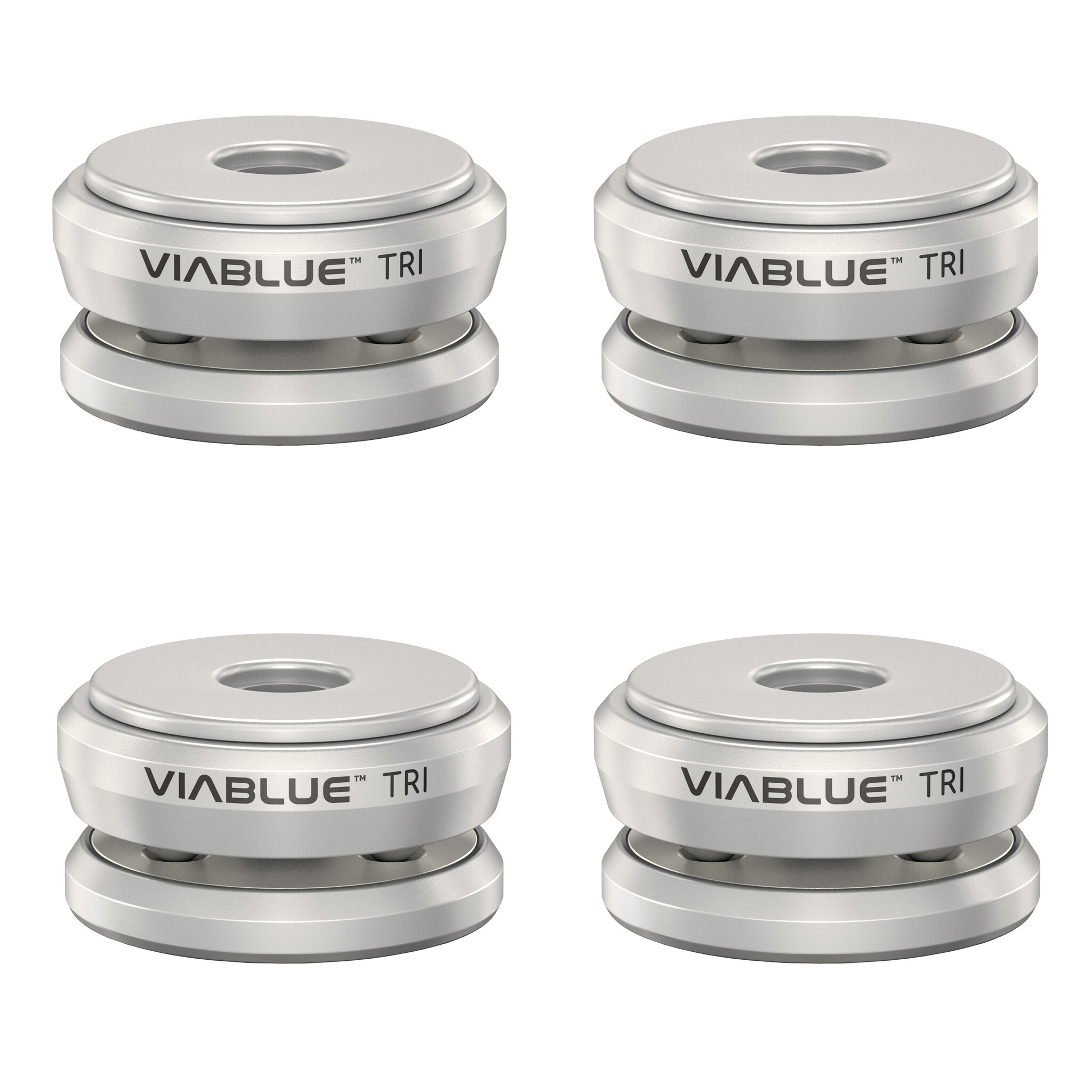 TRI SPIKES Set of 4 pcs Zilver