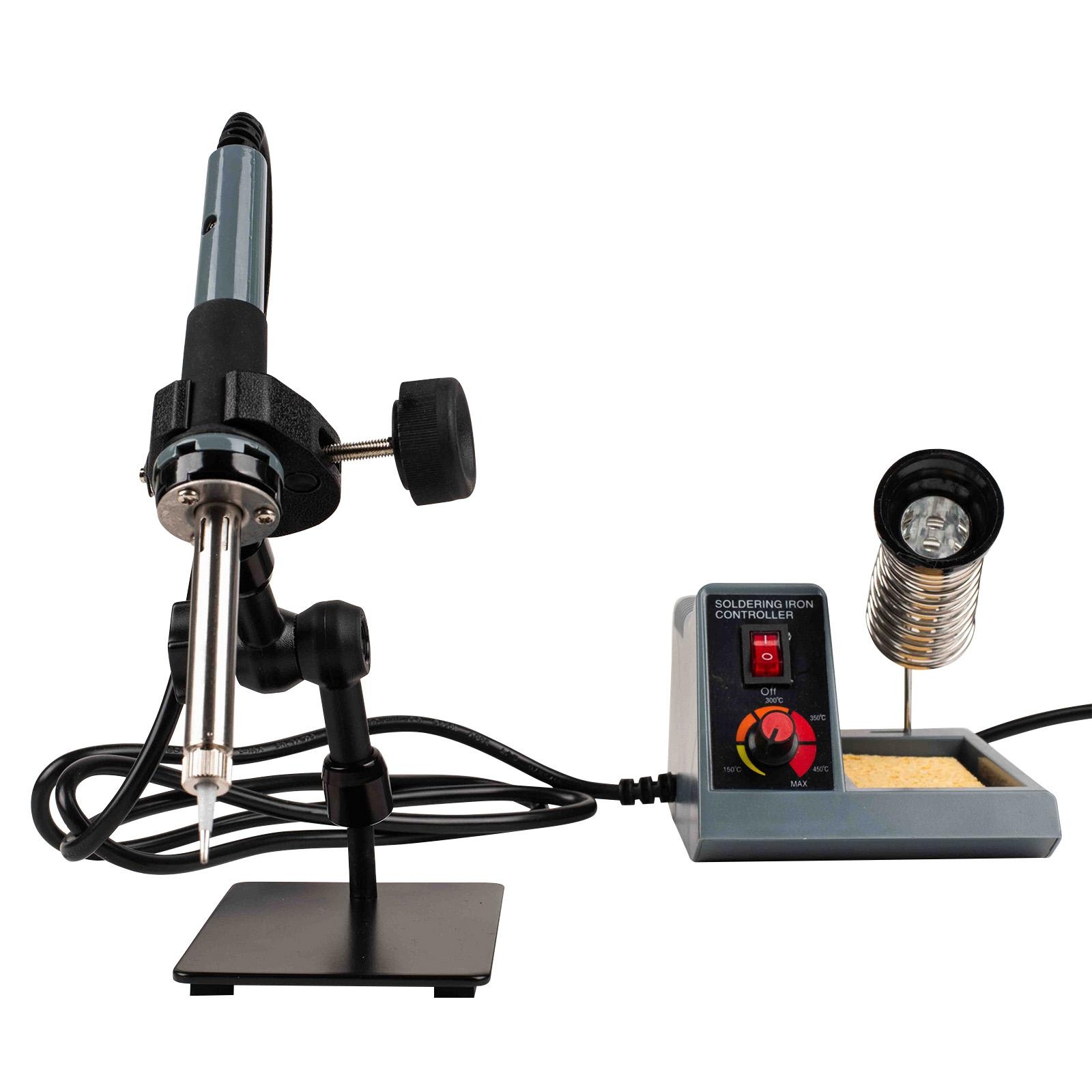 Soldering Iron Holder/Clamp with Metal Base