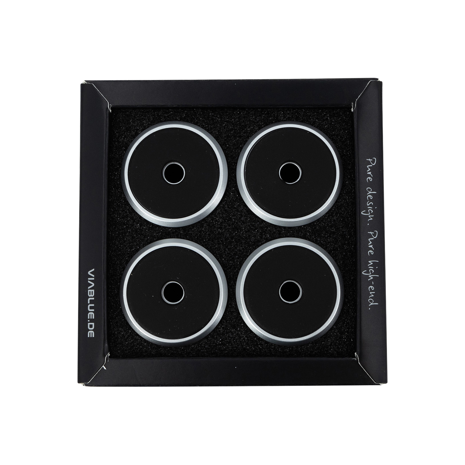 UFO ABSORBERS Set of 4 pcs Ø35mm Zilver