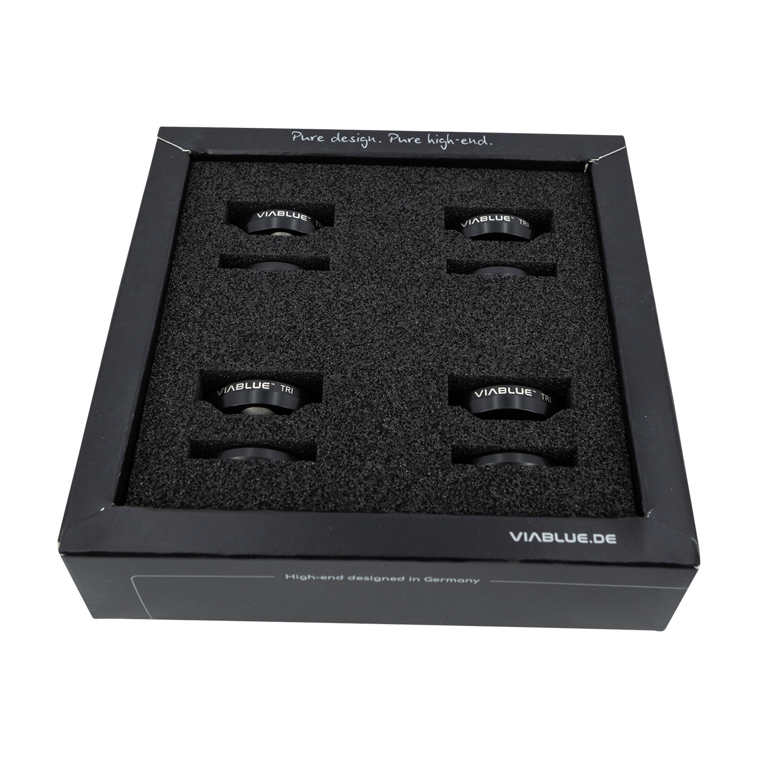 TRI SPIKES Set of 4 pcs Zwart