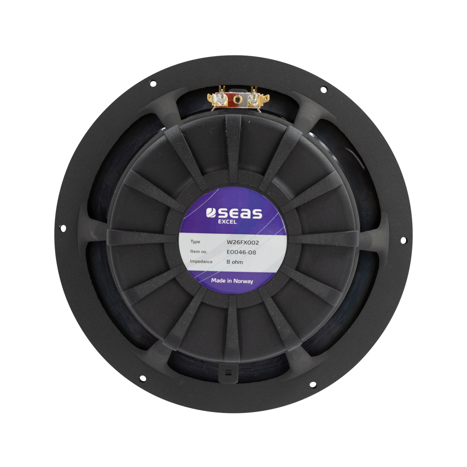 Excel W26FX002 - E0046-08S 10" Nextel Coated Paper Cone Woofer