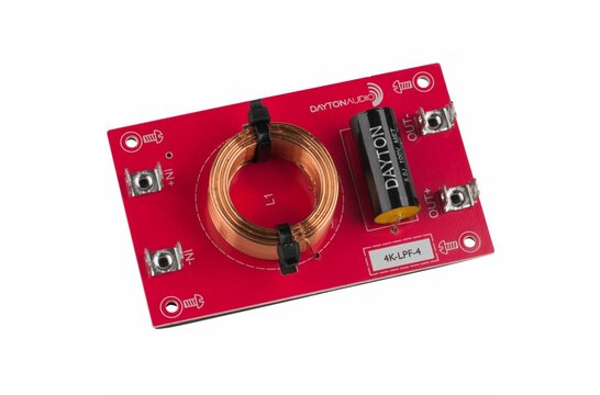 Low Pass Speaker Crossover 12 dB/Octave, 4 Ohm Geassembleerde crossover