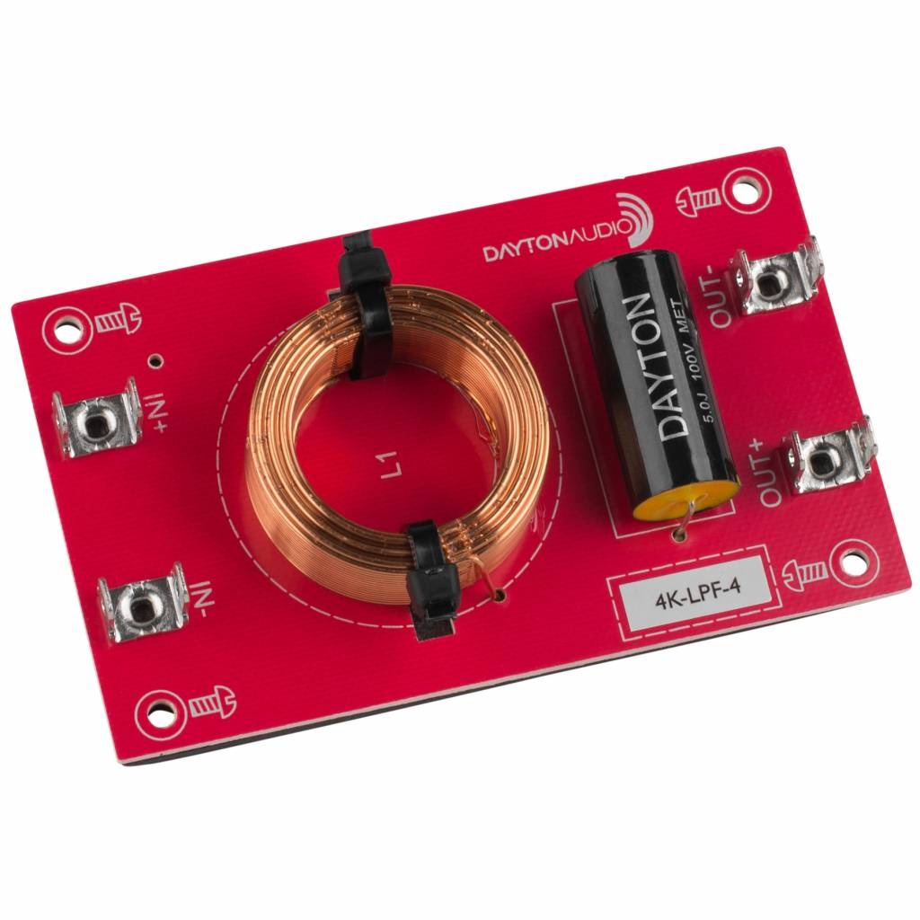 Low Pass Speaker Crossover 12 dB/Octave, 4 Ohm Assembled crossover