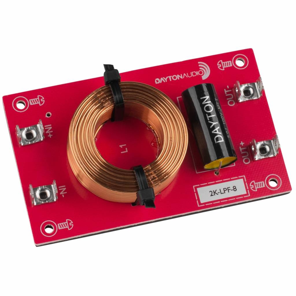 Low Pass Speaker Crossover 12 dB/Octave, 8 Ohm Geassembleerde crossover
