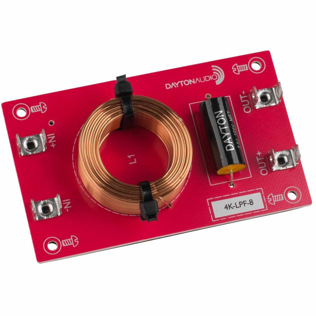 Low Pass Speaker Crossover 12 dB/Octave, 8 Ohm Geassembleerde crossover