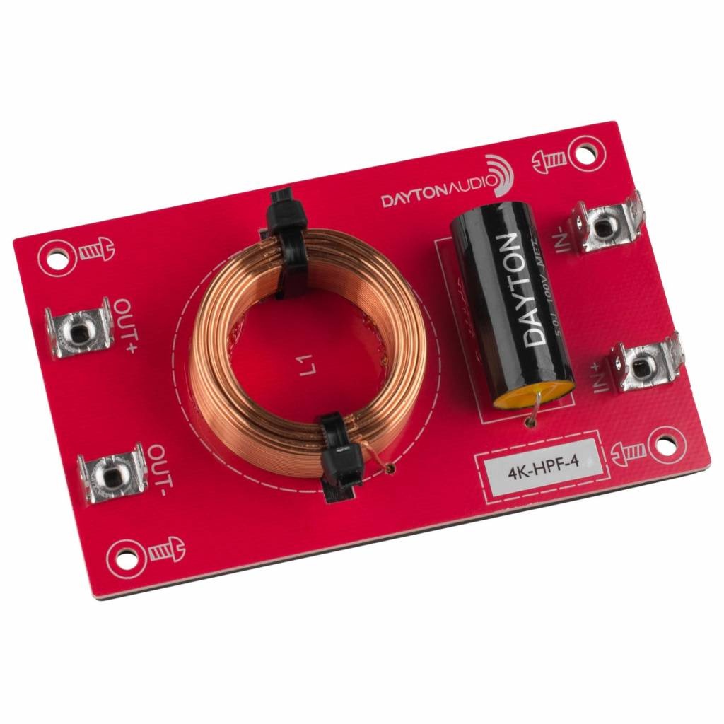 High Pass Speaker Crossover 12 dB/Octave, 4 Ohm Assembled crossover
