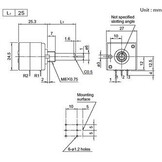 Audio Taper Stereo Potentiometer 1/4'' Shaft | 20k Ω