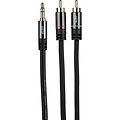 Y35SM-12 2 RCA Male to 3.5mm Stereo Cable