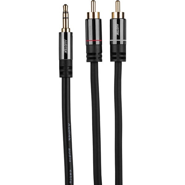 Y35SM-12 Premium 2 RCA Male naar 3.5mm Stereo Kabel