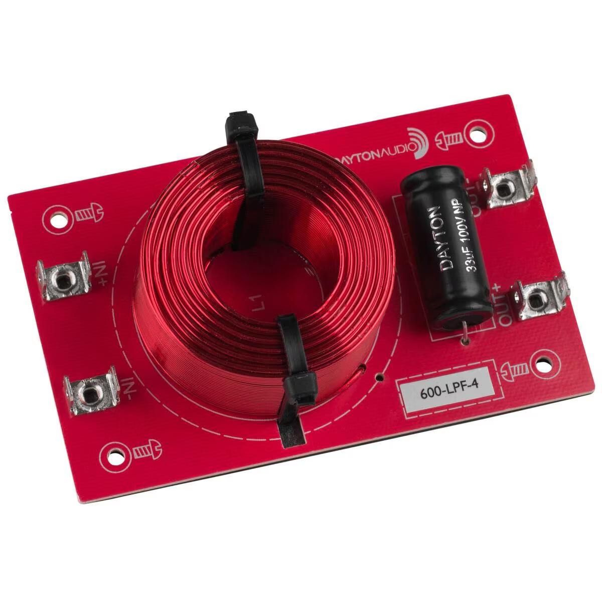 Low Pass Speaker Crossover 12 dB/Octave, 4 Ohm Geassembleerde crossover