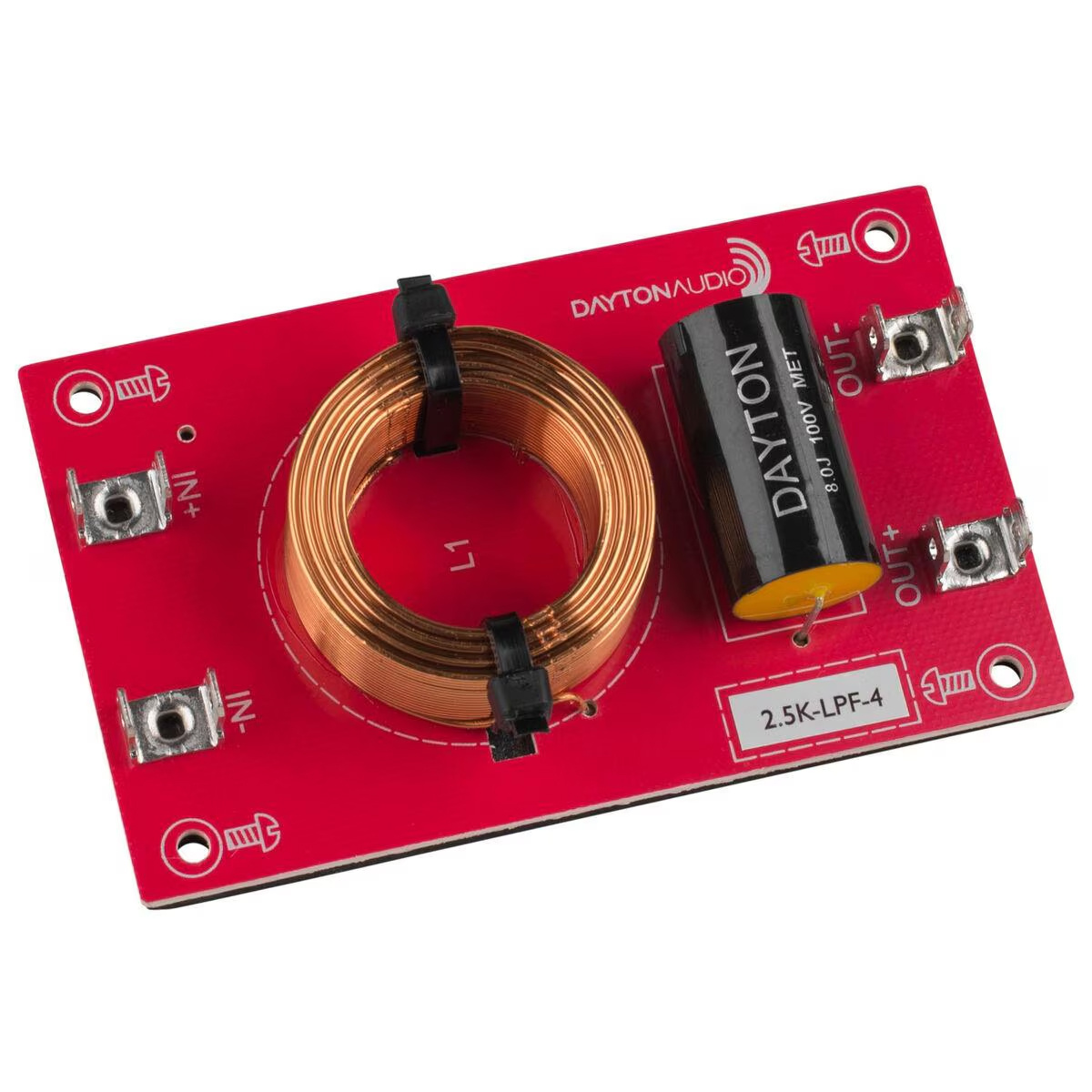 Low Pass Speaker Crossover 12 dB/Octave, 4 Ohm Geassembleerde crossover