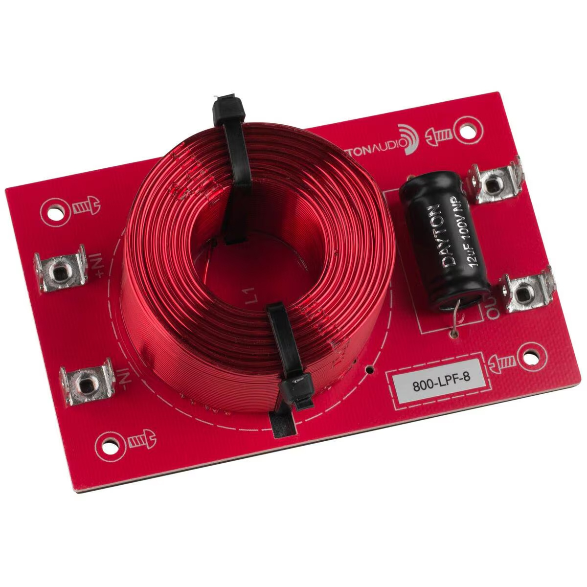 Low Pass Speaker Crossover 12 dB/Octave, 8 Ohm Assembled crossover