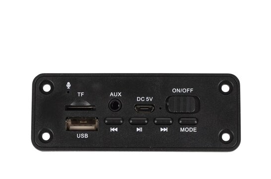 Media Player Faceplate with Bluetooth 5.0, FM, 5 VDC Amp Board