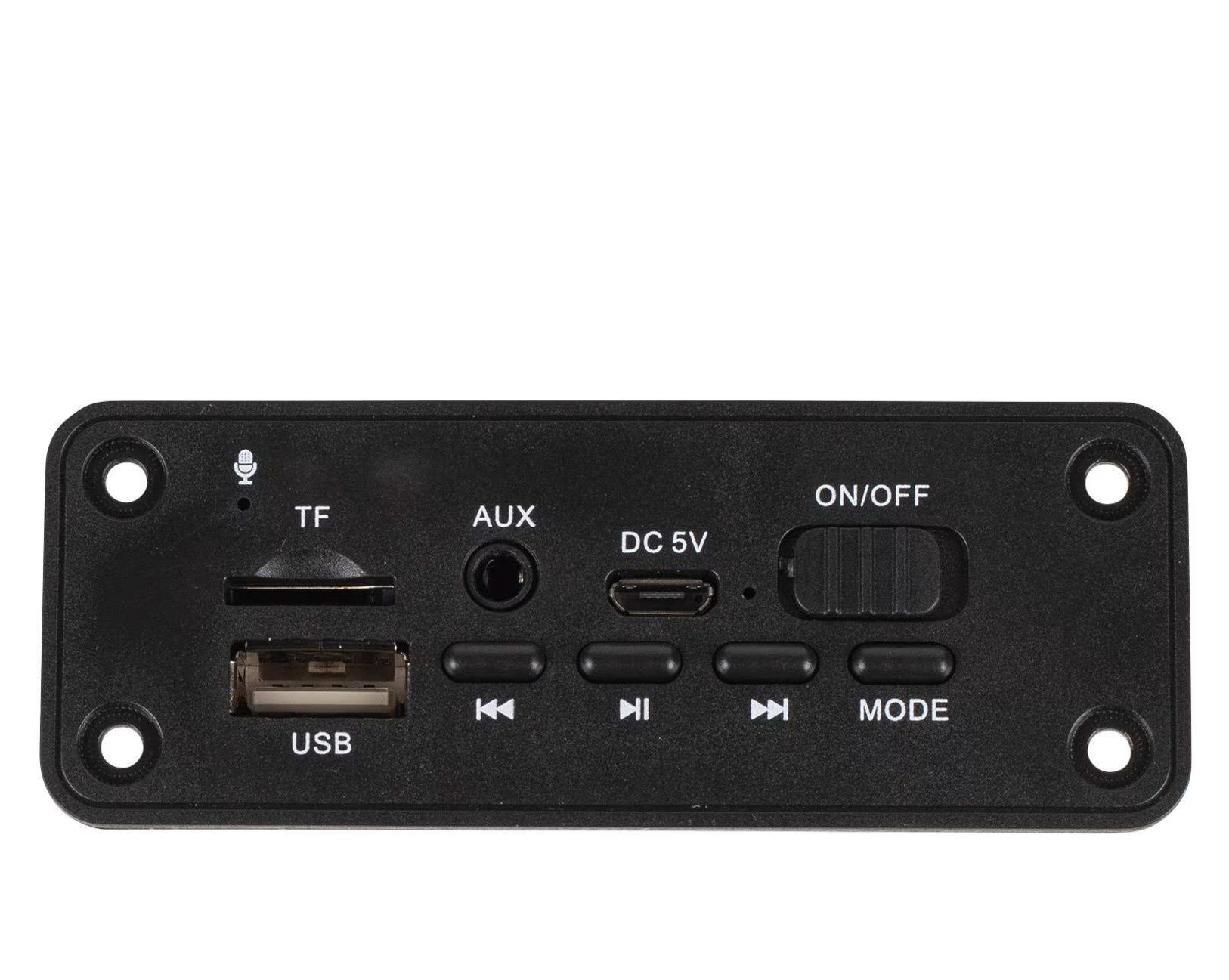 Media Player Faceplate with Bluetooth 5.0, FM, 5 VDC Amp Board