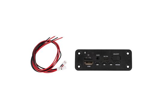 Media Player Faceplate with Bluetooth 5.0, FM, 5 VDC Amp Board