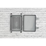 Waterproof Outdoor Utility Box with Mounting Plate and Wall Brackets 170x220x110mm