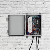 Waterproof Outdoor Utility Box with Mounting Plate and Wall Brackets 170x220x110mm