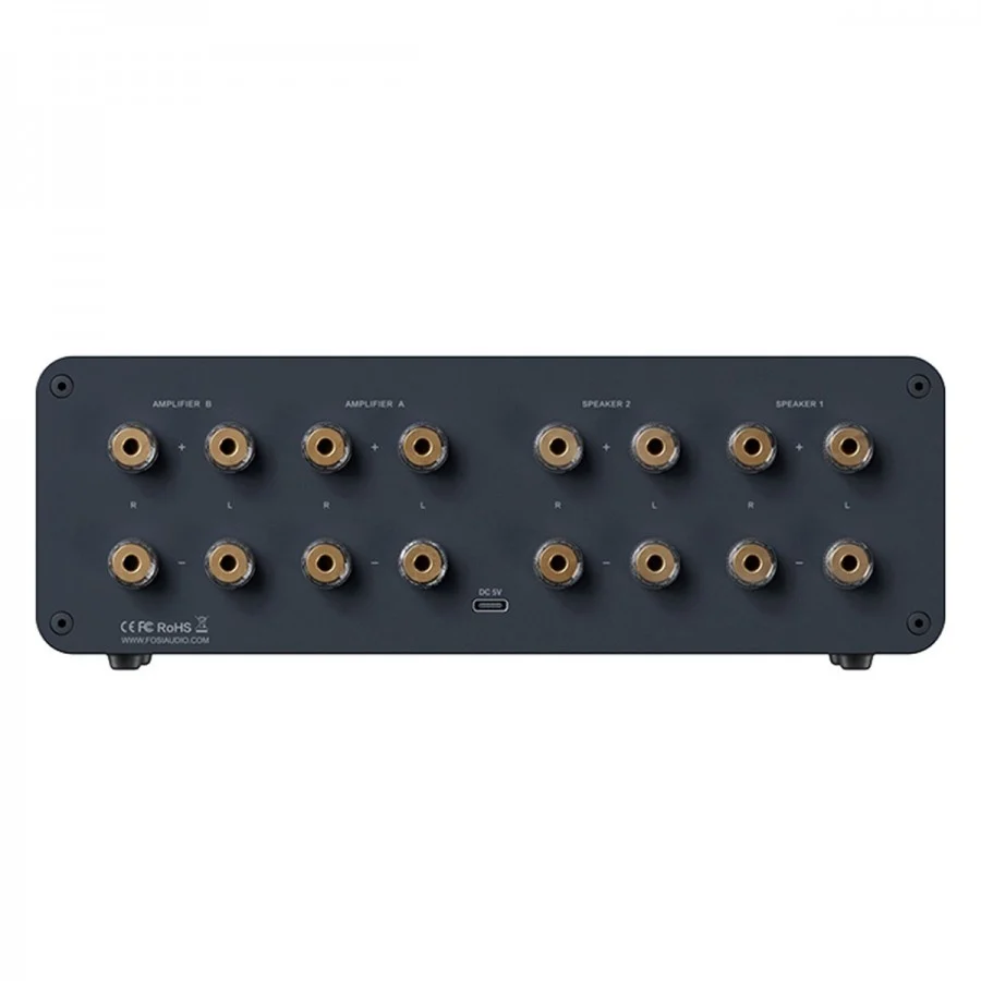 LC30 Amplifier Speaker Switcher 2-In-2 Out Dual Analog VU Meter - Black