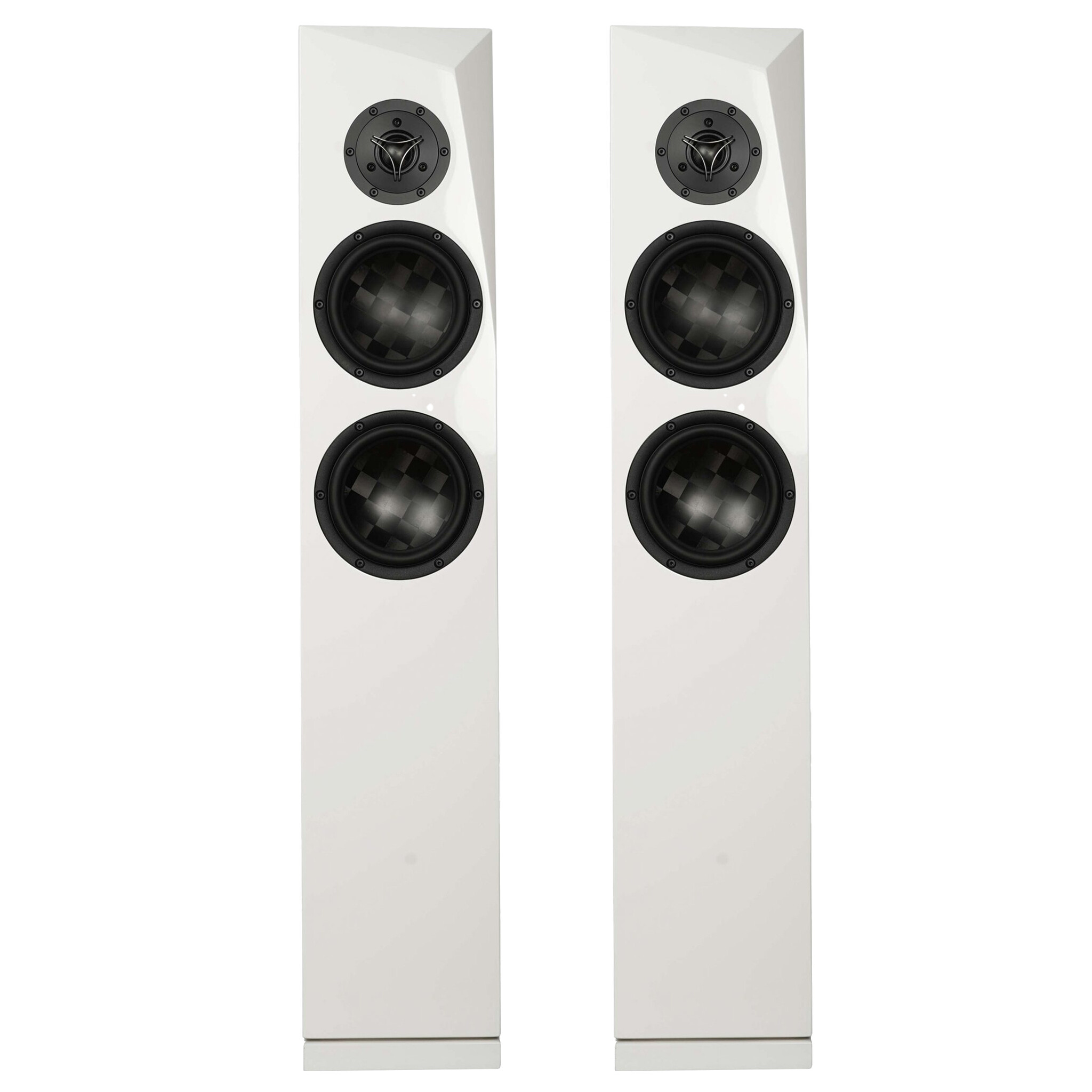 RINJANI TX White High-Gloss Tower Speaker Kit with TeXtreme drivers