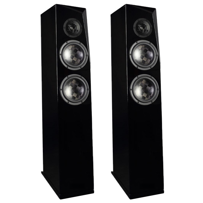 RINJANI TX Black High-Gloss Tower Speaker Kit with TeXtreme drivers