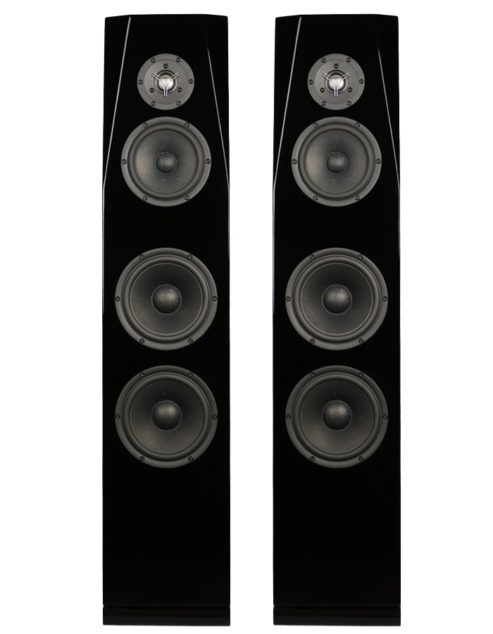 SASANDU Black High-Gloss Tower Speaker Kit with TeXtreme drivers