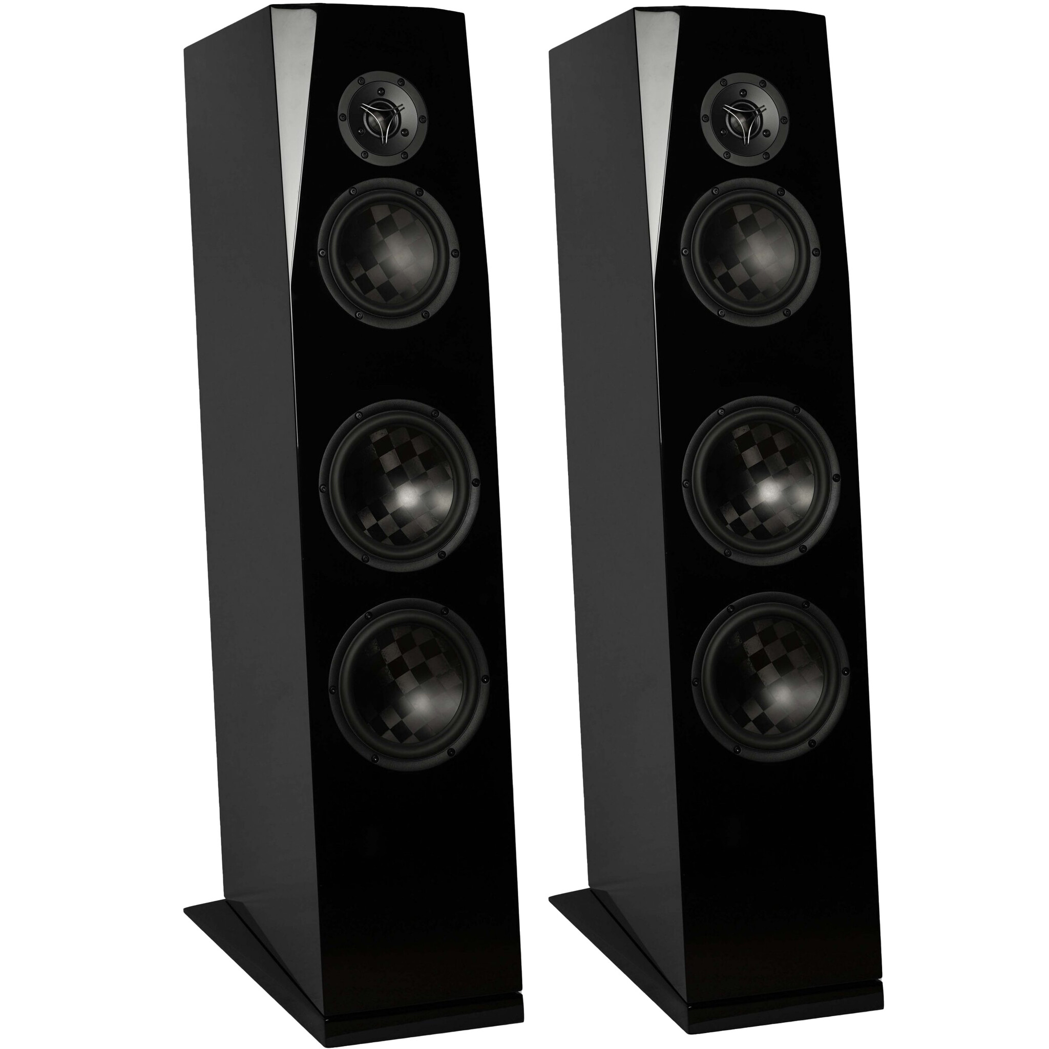 SASANDU TX Black High-Gloss Tower Speaker Kit with TeXtreme drivers