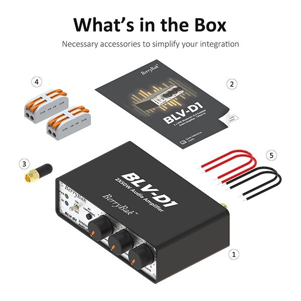 BerryBak BLV-D1 Amplifier with Bluetooth
