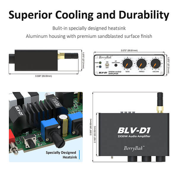 BerryBak BLV-D1 Amplifier with Bluetooth
