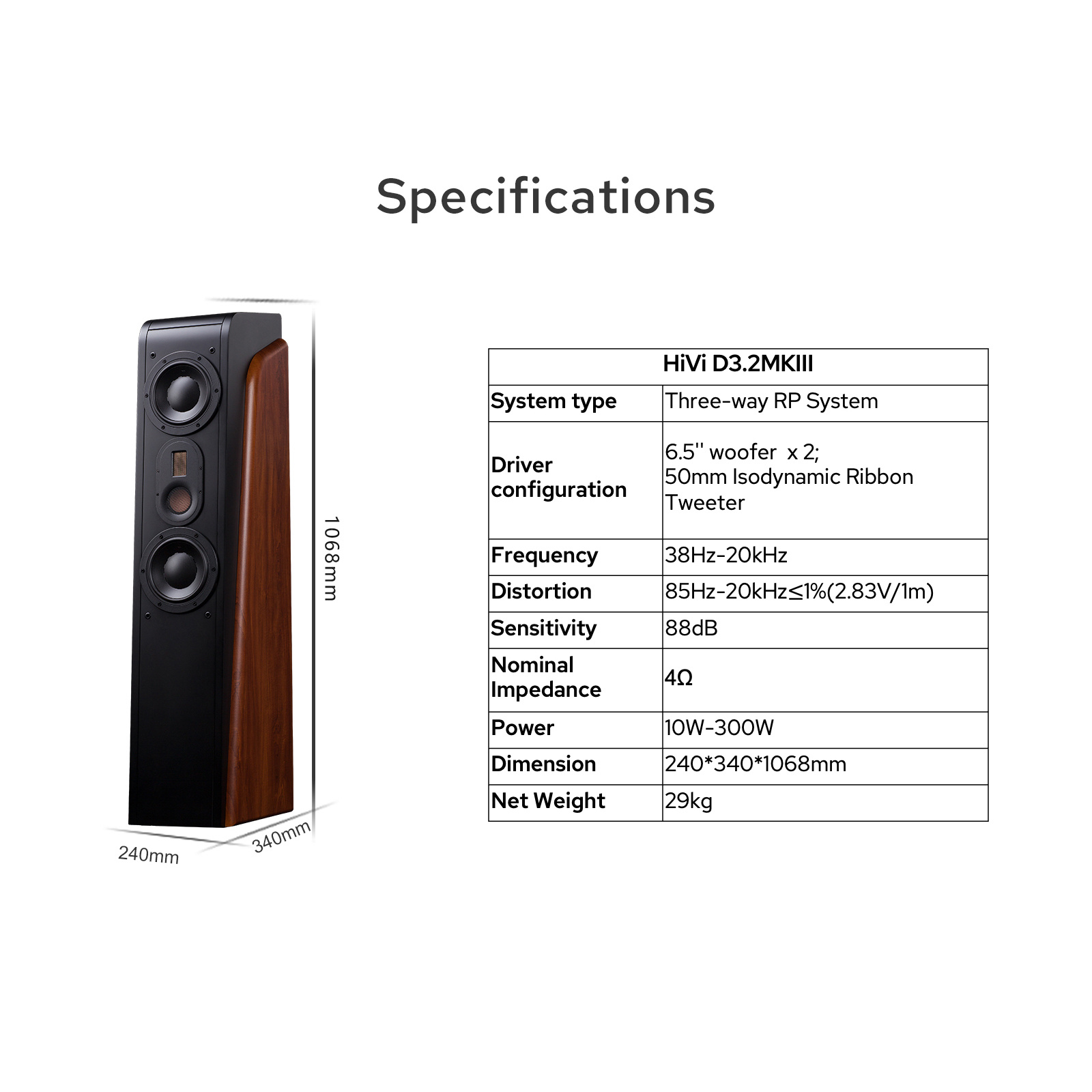 Swan D3.2MKIII Standlautsprecher