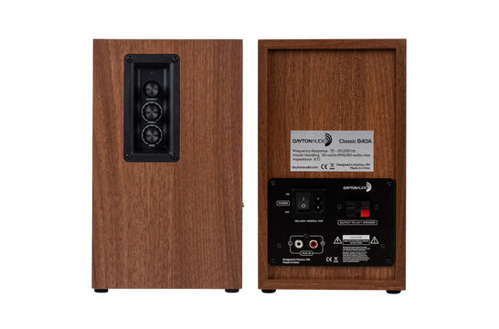 Classic B40A Powered Bookshelf Speaker Pair Wood