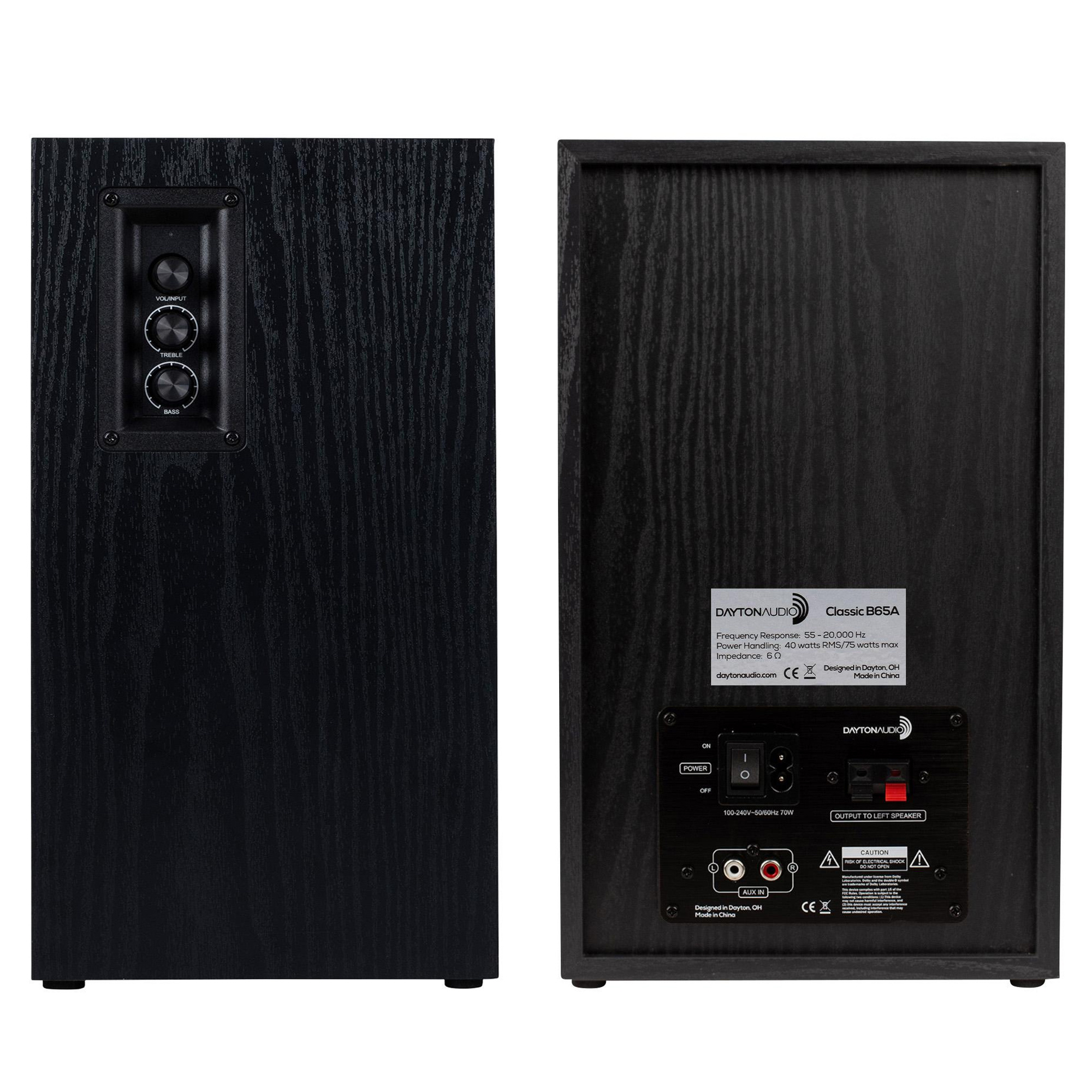 Classic B65A Aktives Regallautsprecherpaar Schwarz